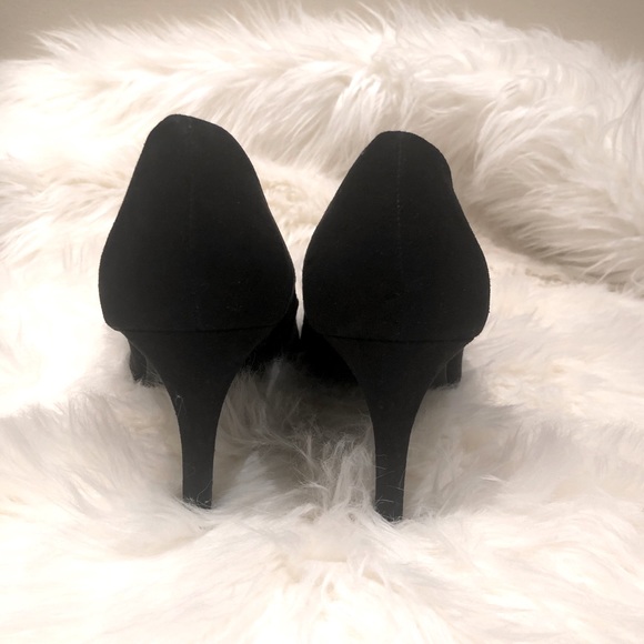 Black stilettos heeled pumps Zara shoes suede pointed toe size 9/ eu 40 - Picture 2 of 5